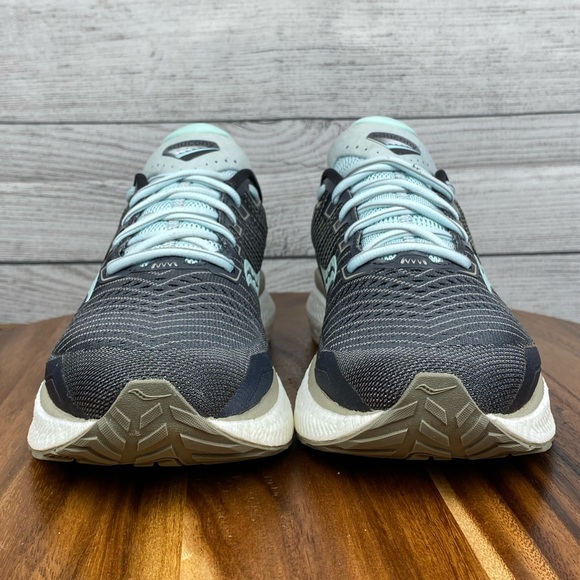 Saucony Triumph 18 Charcoal Grey Sky Blue Running Shoe S10595-40 Women’s Size 10 - Picture 5 of 12